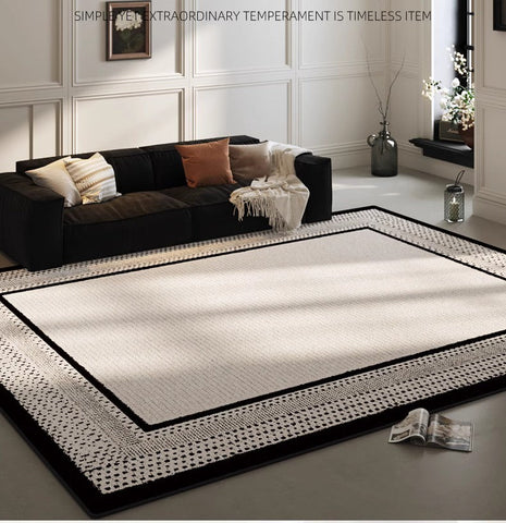 Large Modern Rugs for Living Room, Dining Room Geometric Area Rugs, Contemporary Modern Rugs for Office, Bedroom Modern Rug-Art Painting Canvas