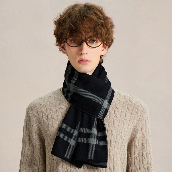 Men's Winter Scarves, Business Casual Scarf for Men, Long Wool Man Scarf, Formal Men Scarf Styles, Fashion Men Scarf, Unique Gifts for Men, Men's Wool Scarf Winter
