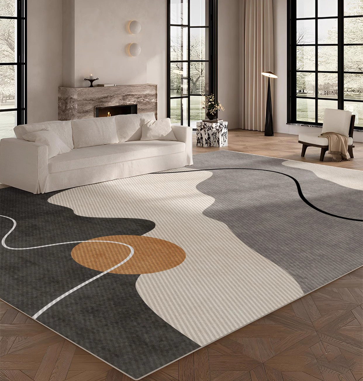 Dining Room Floor Carpet Placement Ideas, Modern Stylish Layout Guide, Rectangular Mat Arrangement, Home Interior Styling Tips, Decor Inspiration Visual