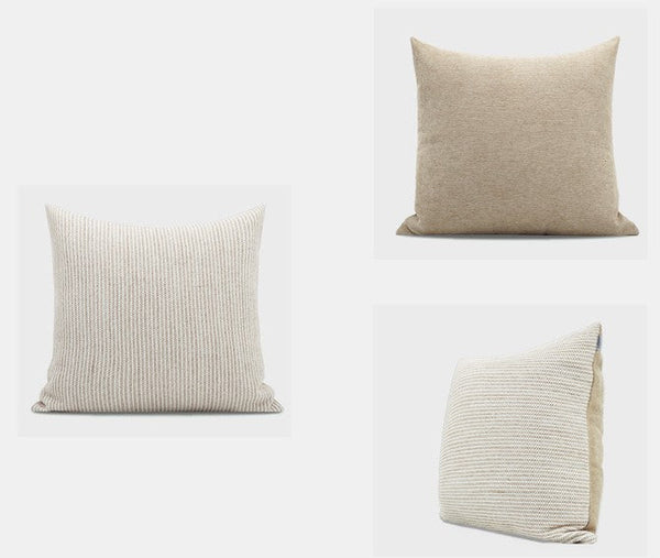 Contemporary Light Brown Modern Sofa Pillows, Large Square Modern Throw Pillows for Couch, Simple Decorative Throw Pillows, Large Throw Pillow for Interior Design-Art Painting Canvas