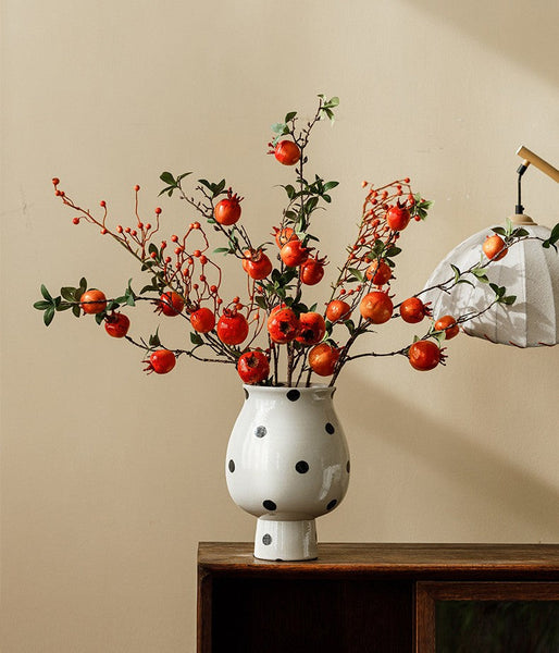 Ceramic Bud Vases, Small Flower Vases on Table, Handmade Water Holding Flower Vase, Modern Porcelain Flower Vases-Art Painting Canvas