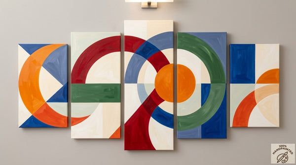 Geometric Contemporary Art, Abstract Acrylic Paintings, Hand Painted Canvas Art, Large Modern Paintings-Art Painting Canvas
