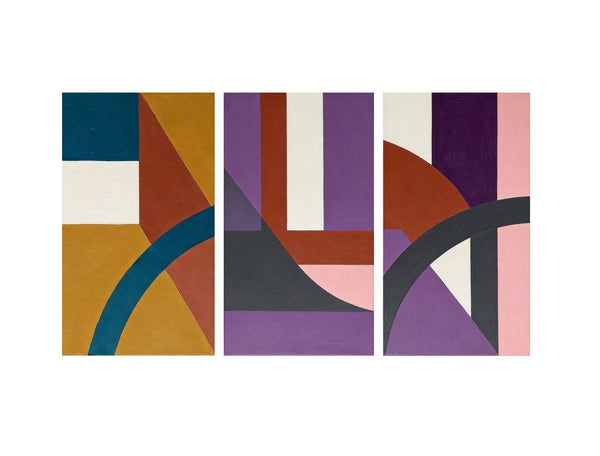Large Abstract Paintings for Living Room, Multi Panel Canvas Art, Large Group Paintings, Geometric Abstract Paintings-Art Painting Canvas
