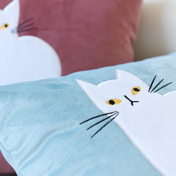 Lovely Cat Pillow Covers for Kid's Room, Modern Sofa Decorative Pillows, Cat Decorative Throw Pillows for Couch, Modern Decorative Throw Pillows