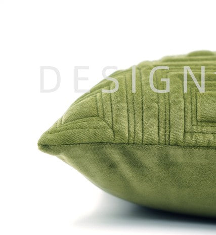 Large Square Modern Throw Pillows for Couch, Green Geometric Modern Sofa Pillows, Large Decorative Throw Pillows, Simple Throw Pillow for Interior Design-Art Painting Canvas