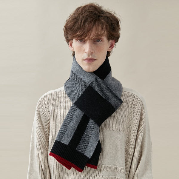 Casual Scarf Men, Business Wool Scarf for Gentleman, Men's Winter Scarf, Men's Wool Scarf Winter, Modern Fashion Scarf, Formal Men Scarf Styles, Pure Wool Scarf-Art Painting Canvas