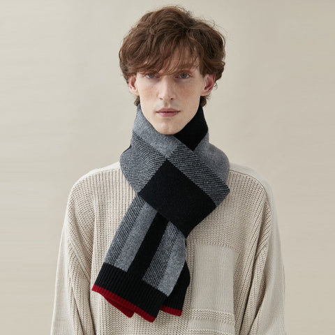 Casual Scarf Men, Business Wool Scarf for Gentleman, Men's Winter Scarf, Men's Wool Scarf Winter, Modern Fashion Scarf, Formal Men Scarf Styles, Pure Wool Scarf-Art Painting Canvas