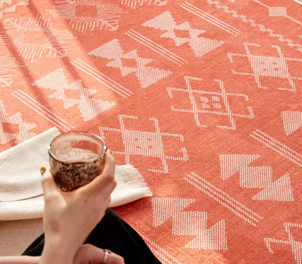 Modern Rugs for Living Room, Mid Century Area Rugs for Bedroom, Large Contemporary Area Rugs for Dining Room-Art Painting Canvas