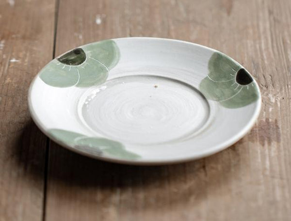 Cappuccino Coffee Cup, Spring Flower Coffee Cup, Rustic Tea Cup, Pottery Coffee Cups, Coffee Cup and Saucer Set-Art Painting Canvas