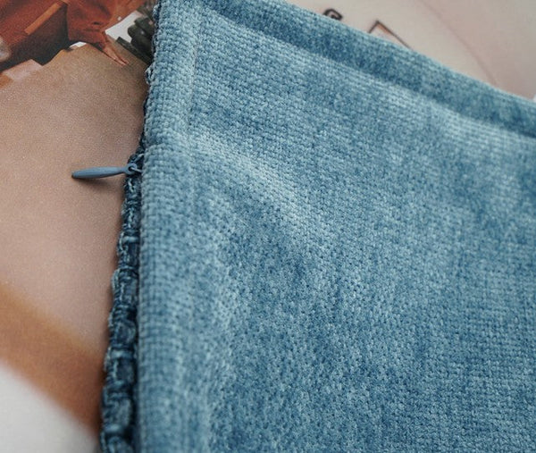 Large Modern Square Throw Pillows for Couch, Blue Modern Sofa Pillow, Blue Decorative Pillow, Simple Throw Pillow for Interior Design-Art Painting Canvas