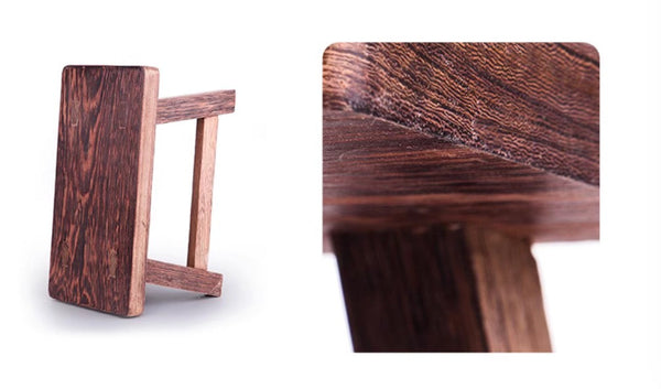 Shoe-changing Stool, Solid Wood low Stool, Wenge Wood Stool, Children's Wooden Stool, Sofa Stool, Dining Table Stool-Art Painting Canvas