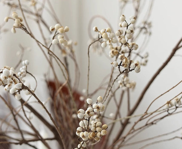 Dried Tree Twigs, Flower Arrangement, Dried Chinese Tallow Tree Twigs, Natural Decorations, Handmade Artificial Flower, Natural Dried Branches-Art Painting Canvas