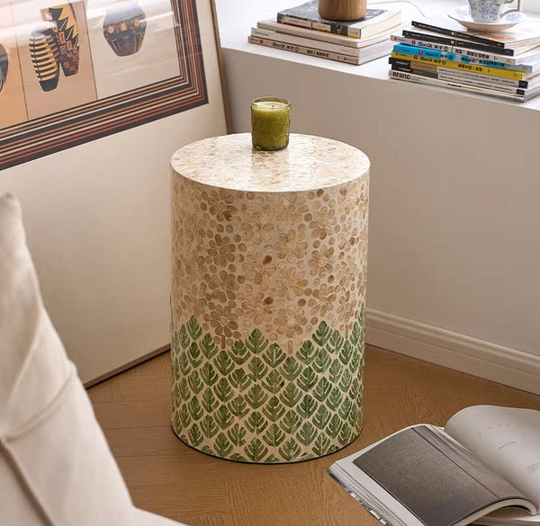 Creative Coffee Table, Contemporary Side Table, Small End Table, Portable Casual Side Table, Shell Small Sofa Side Table, Modern Side Table, Contemporary Bedside Table, Bedside Small Side Table-Art Painting Canvas