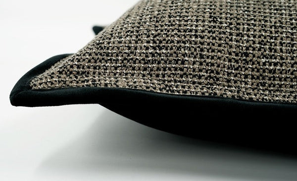 Large Grey Black Decorative Throw Pillows, Contemporary Square Modern Throw Pillows for Couch, Large Modern Sofa Pillows, Simple Throw Pillow for Interior Design-Art Painting Canvas