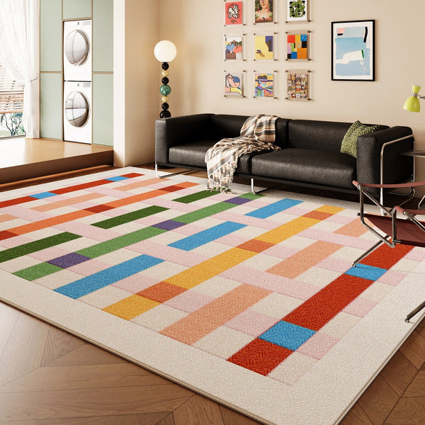 Colorful Modern Rugs for Bedroom, Mid Century Modern Carpets for Living Room, Contemporary Modern Carpets for Dining Room