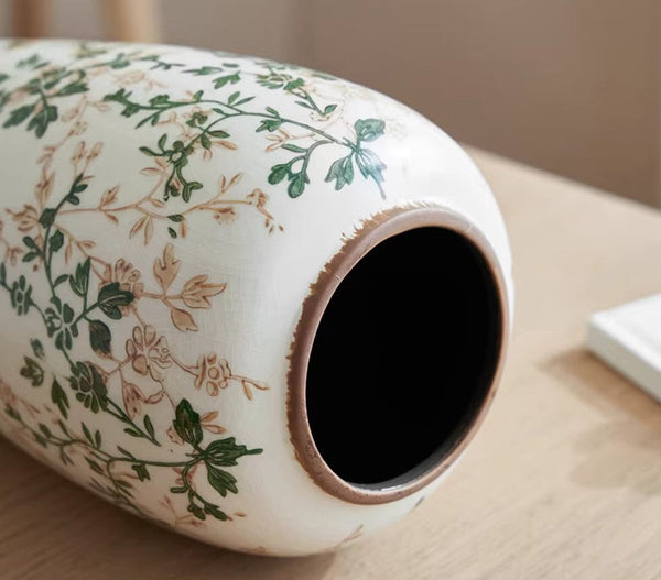 Ceramic Bouquet Vases, Porcelain Flower Vases, Rustic Flower Vases on Table, Dining Table Centerpiece, Handmade Water Holding Flower Vase-Art Painting Canvas