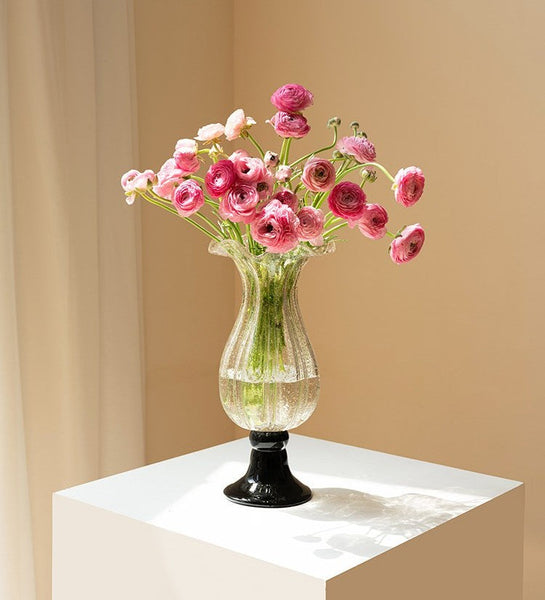 Contemporary Glass Vases, Mid Century Vases for Flowers, Handmade Modern Vases for Living Room, Unique Decorative Glass Vase, Centerpiece Vases on Table-Art Painting Canvas