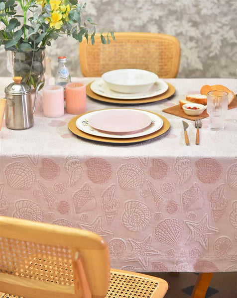 Square Tablecloth for Round Table, Cotton Rectangular Table Covers for Kitchen, Modern Dining Room Table Cloths, Farmhouse Table Cloth, Wedding Tablecloth-Art Painting Canvas