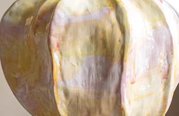 Handmade Modern Flower Vase, Centerpiece Ceramic Bouquet Vases, Large Contemporary Vases on Dining Table, Porcelain Vases for Modern Home Decor-Art Painting Canvas