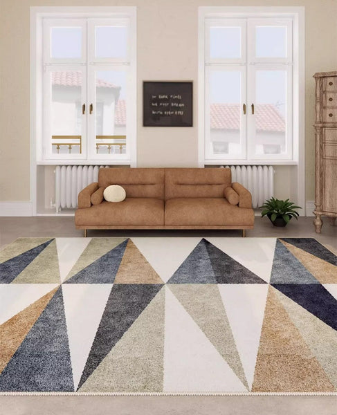 Simple Large Modern Rugs for Living Room, Abstract Geometric Modern Rugs,Large Modern Rugs for Bedroom, Modern Rugs for Dining Room-Art Painting Canvas
