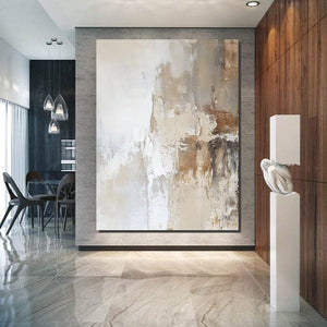 Extra Large Acrylic Painting, Modern Contemporary Abstract Artwork, Palette Knife Paintings, Simple Modern Art, Living Room Wall Art Painting-Art Painting Canvas