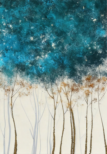 Original Abstract Paintings, Hand Painted Canvas Art, Abstact Tree Painting, Original Small Paintings, Buy Small Art Online-Art Painting Canvas