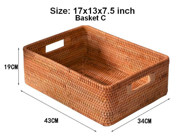 Woven Storage Baskets, Rattan Storage Baskets for Kitchen, Storage Basket for Shelves, Kitchen Storage Basket, Storage Baskets for Bedroom-Art Painting Canvas
