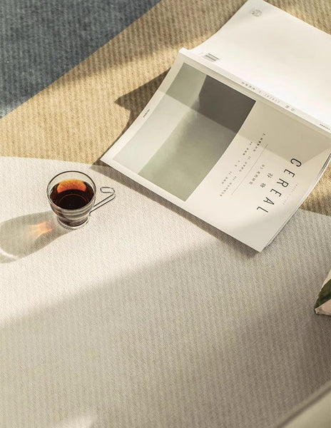 Geometric Area Rugs for Bedroom, Modern Area Rugs for Living Room, Abstract Contemporary Modern Rugs, Dining Room Floor Carpet Placement Ideas-Art Painting Canvas