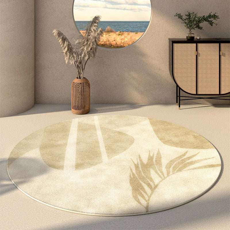 Modern Runner Rugs for Entryway, Circular Modern Rugs under Coffee Table, Bathroom Washable Modern Rugs, Round Contemporary Modern Rugs in Bedroom-Art Painting Canvas