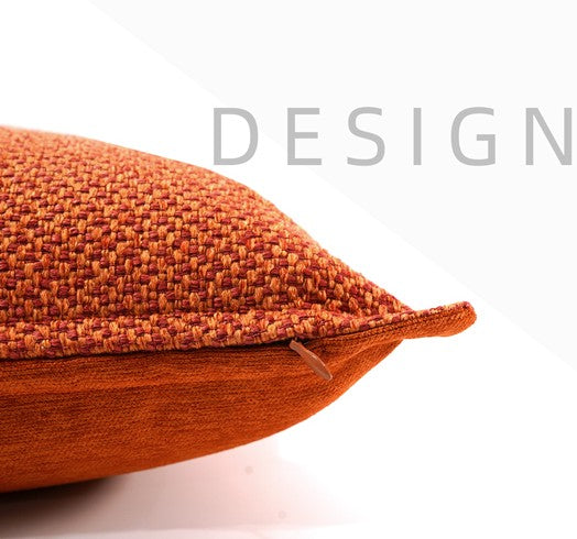 Orange Square Modern Throw Pillows for Couch, Large Contemporary Modern Sofa Pillows, Simple Decorative Throw Pillows, Large Throw Pillow for Interior Design-Art Painting Canvas