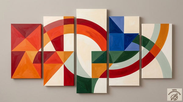 Large Modern Paintings, Geometric Contemporary Art, Hand Painted Canvas Art, Original Acrylic Paintings