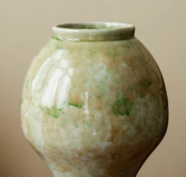 Flower Vases on Table, Centerpiece Ceramic Bud Vases, Porcelain Flower Vases, Handmade Water Holding Flower Vase-Art Painting Canvas