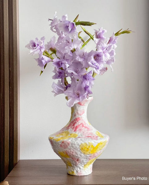 Handmade Water Holding Flower Vases, Modern Bouquet Flower Vases, Centerpiece on Dining Table, Large Flower Vase on Table, Pottery Flower Vases-Art Painting Canvas