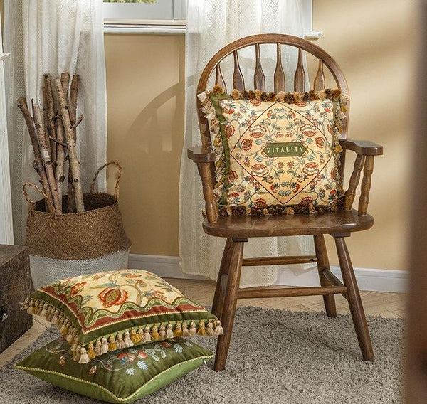 Modern Sofa Pillows, Decorative Throw Pillows, Beautiful Throw Pillows, Short Velvet Pillow Cover, Decorative Pillows for Living Room-Art Painting Canvas