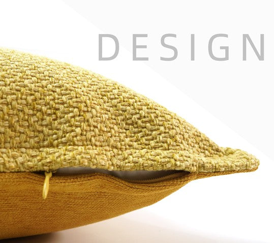 Large Yellow Square Modern Throw Pillows for Couch, Contemporary Modern Sofa Pillows, Simple Decorative Throw Pillows, Large Throw Pillow for Interior Design-Art Painting Canvas