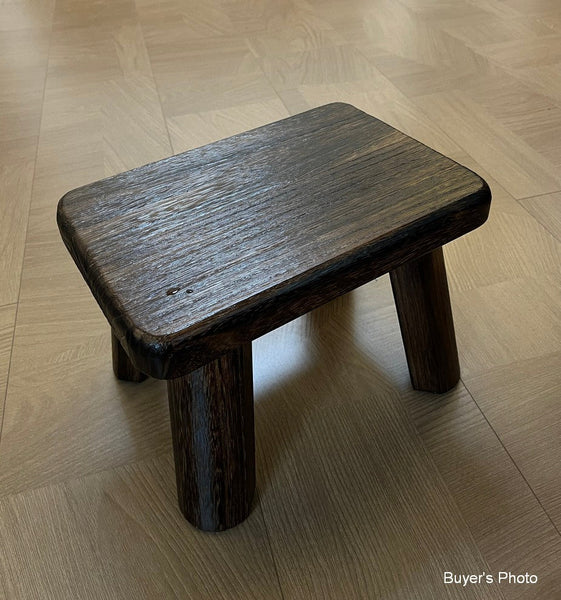 Dining Table Stool, Shoe-changing Stool, Solid Wood low Stool, Paulownia Wood Stool, Children's Wooden Stool, Sofa Stool-Art Painting Canvas