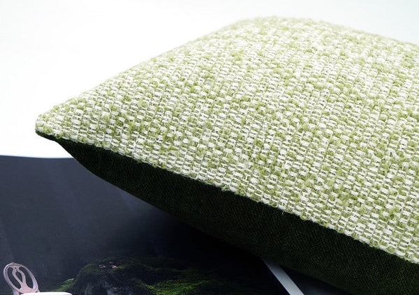 Green White Modern Sofa Pillows, Large Square Modern Throw Pillows for Couch, Simple Throw Pillow for Interior Design, Large Decorative Throw Pillows-Art Painting Canvas