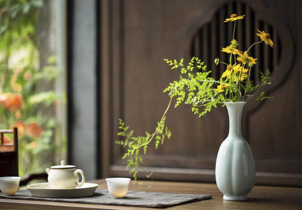 Ceramic Bud Vases, Handmade Water Holding Flower Vase, Small Flower Vases on Table, Rustic Porcelain Flower Vases-Art Painting Canvas