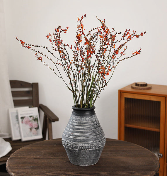 Dried Fire Orchid Bouquet, Natural Decorations, Flower Arrangement, Handmade Artificial Flower, Natural Dried Flowers-Art Painting Canvas