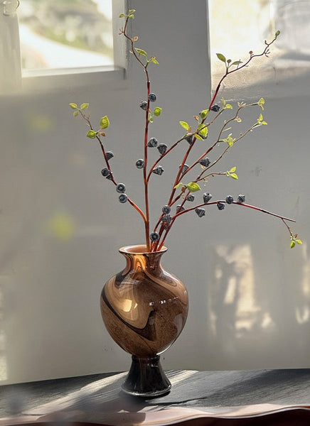 Modern Vases for Flowers, Unique Handmade Glass Bud Vases, Vintage Glass Flower Vases, Flower Vases on Table-Art Painting Canvas