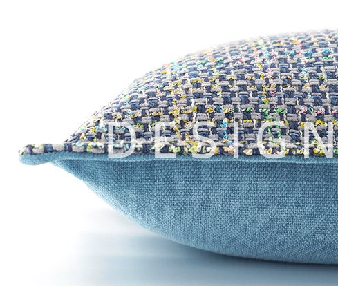 Modern Sofa Pillows, Large Abstract Blue Decorative Throw Pillows, Contemporary Square Modern Throw Pillows for Couch, Simple Throw Pillow for Interior Design-Art Painting Canvas