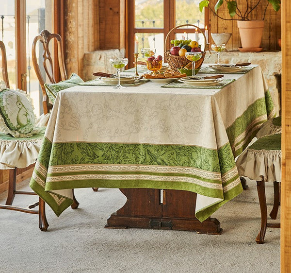 Farmhouse Table Cloth, Lilies of the Valley, Flower Pattern Tablecloth, Rectangle Tablecloth for Dining Room Table, Square Tablecloth, Wedding Tablecloth, Waterproof Tablecloth-Art Painting Canvas