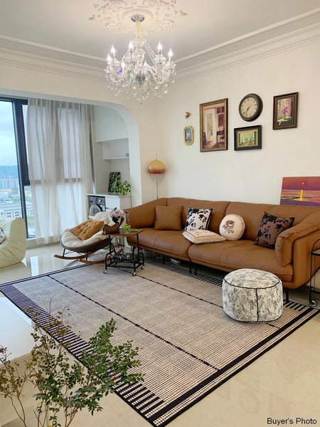 Unique Modern Rugs for Dining Room, Large Abstract Geometric Modern Rugs, Bedroom Modern Rugs, Living Room Contemporary Modern Rugs-Art Painting Canvas