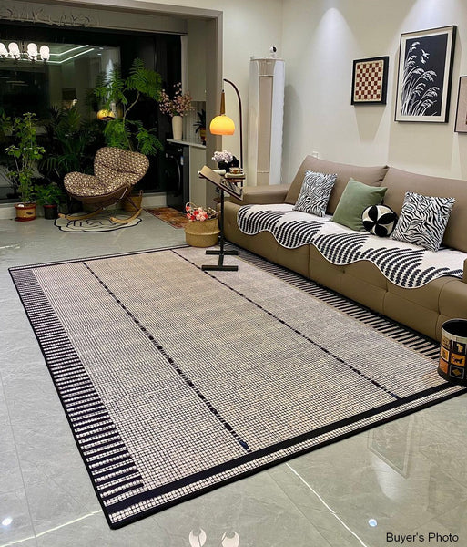 Unique Modern Rugs for Dining Room, Large Abstract Geometric Modern Rugs, Bedroom Modern Rugs, Living Room Contemporary Modern Rugs-Art Painting Canvas