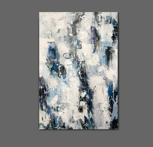 Modern Paintings Behind Sofa, Abstract Paintings for Dining Room, Buy Paintings Online, Palette Knife Canvas Art, Impasto Wall Art-Art Painting Canvas