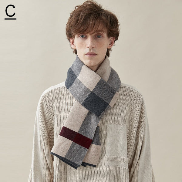 Men's Wool Scarf Winter, Business Wool Scarf for Gentleman, Thick Wool Scarf, Men's Winter Scarf, Formal Men Scarf Styles, Casual Scarf Men, Modern Fashion Scarf-Art Painting Canvas