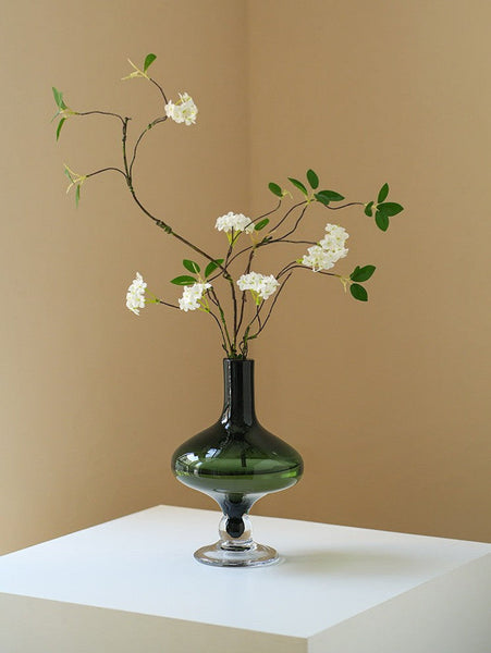 Decorative Glass Vase, Mid Century Glass Vases, Handmade Modern Vases for Bedroom, Centerpiece Contemporary Vases on Table, Modern Glass Vase for Flowers-Art Painting Canvas