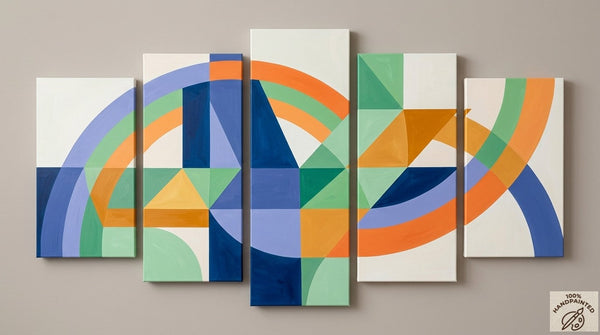 Abstract Acrylic Paintings, Original Modern Paintings, Geometric Contemporary Art, Hand Painted Canvas Art-Art Painting Canvas