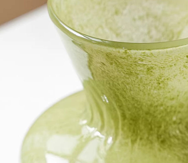 Centerpiece Contemporary Vases on Table, Modern Glass Vase for Flowers, Mid Century Glass Vases, Handmade Modern Vases for Living Room, Unique Decorative Glass Vase-Art Painting Canvas