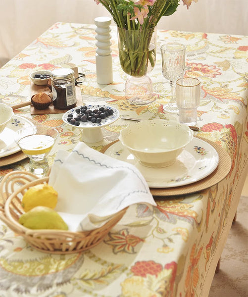 Extra Large Rectangle Tablecloth for Dining Room Table, Country Farmhouse Tablecloth, Square Tablecloth for Round Table, Rustic Table Covers for Kitchen-Art Painting Canvas